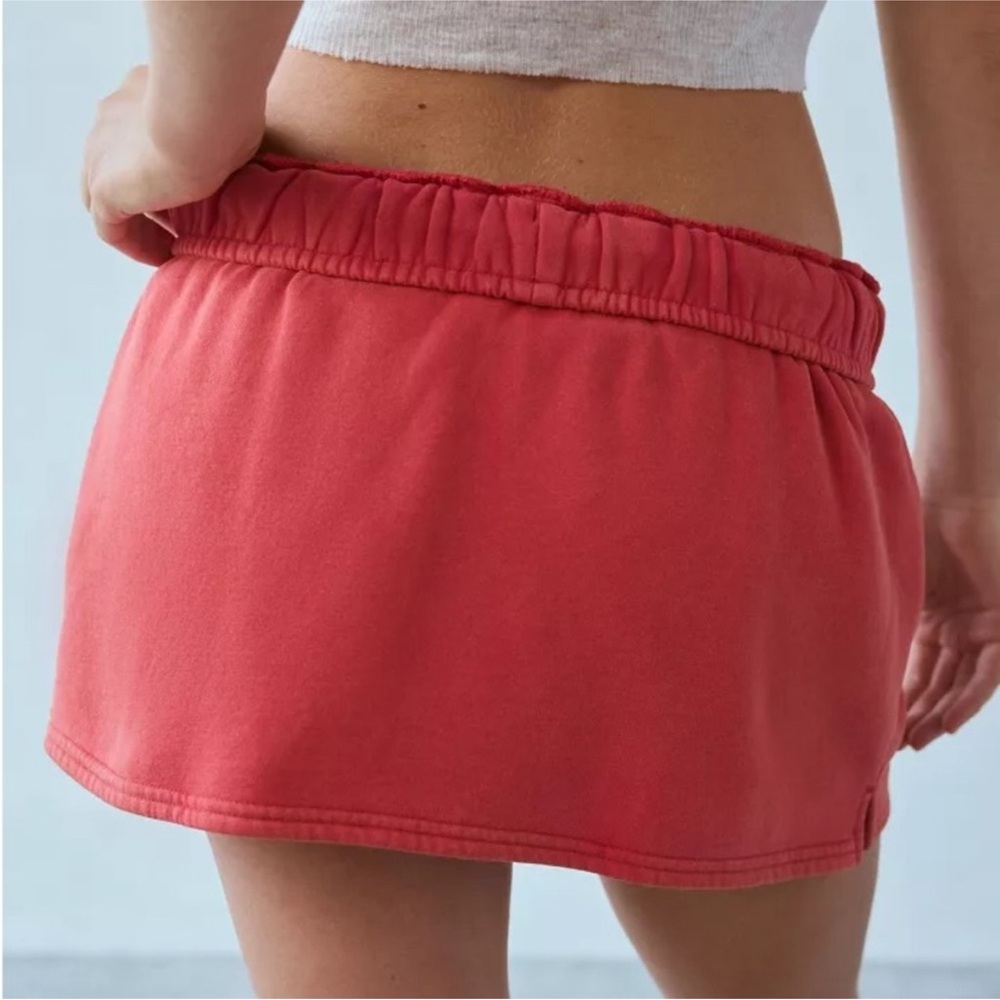 Urban Outfitters Coral Red Drawstring Skort out from under skort new w/ tags
